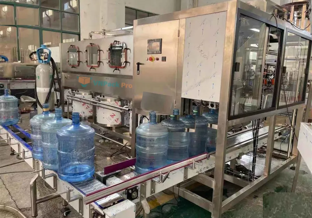 Công đoạn và quy trình chiết rót QGF300 cho nước tinh khiết