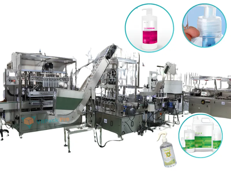 Máy chiết rót dược phẩm chuyên dụng quy trình sản xuất dung dịch thiết bị y tế