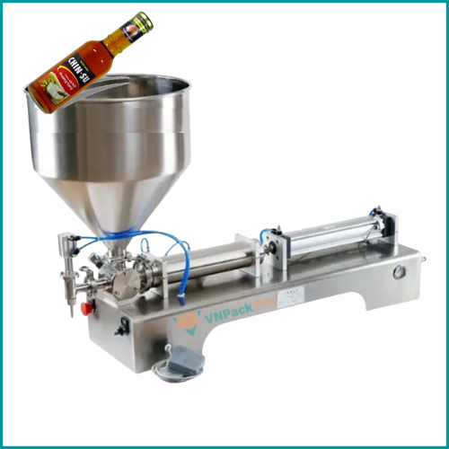 máy chiết rót dung dịch nước mắm, tương ớt sốt p1000ml