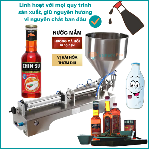 máy chiết rót dung dịch nước mắm, tương ớt sốt p1000ml máy chiết rót dung dịch nước mắm, tương ớt sốt p1000ml