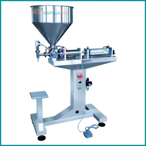 Máy chiết rót G2WGD100 dành cho dung dịch sệt với 2 vòi theo cơ chế bán tự động