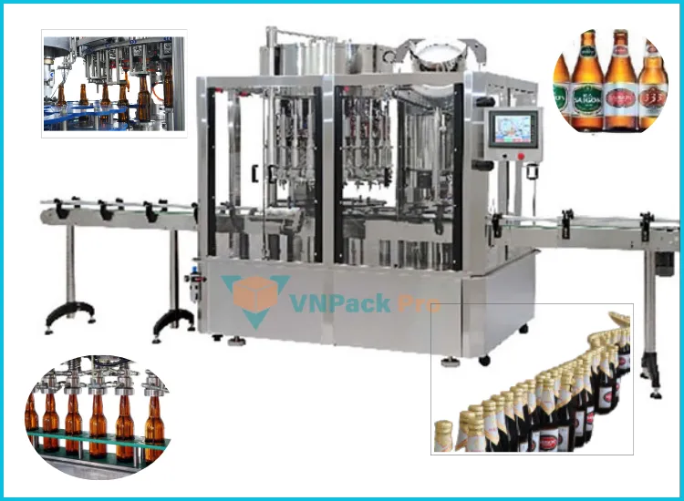máy chiết rót bia tự động mang lại lơi ích quy trình chiết rót